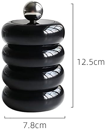 Pissente Nordic Resin Qtip Holder, Acrylic Lid Stainless Steel Ball - Image 5
