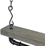 MyGift Wall Ceiling Pot Rack with Shelf, Black Pipe Cookware Organizer - Image 7