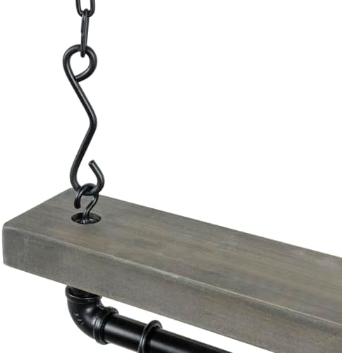 MyGift Wall Ceiling Pot Rack with Shelf, Black Pipe Cookware Organizer - Image 7