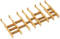 kiplant Bamboo Drawer Dividers - Adjustable Drawer Dividers for Kitchen, Clothes, Closet & Office - 8 Pack with Inserts, 13.8-18.8 Inches, Non-Slip Silicone Ends by kiplant