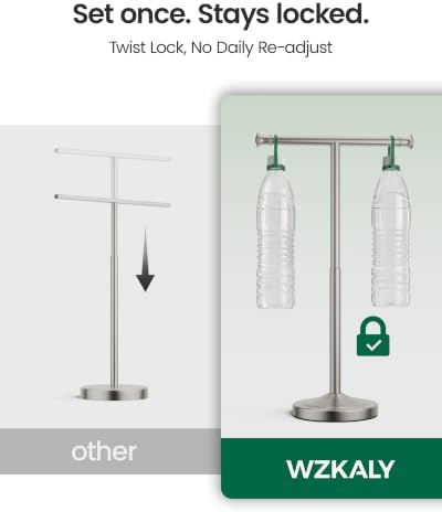 Freestanding Hand Towel Holder Countertop, 13"-19" Height Adjustable - Image 4
