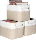 Fabric Storage Bins, 12x10x9.5 Inch Storage Cubes Baskets, 3 Pack by Kntiwiwo