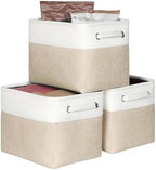 Fabric Storage Bins, 12x10x9.5 Inch Storage Cubes Baskets, 3 Pack by Kntiwiwo