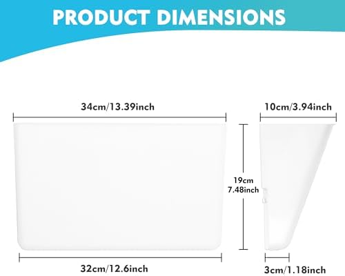 EASEPRES 6 Pack White Plastic Single Pocket Hanging File Organizer, Wall Mount Paper Mails Magazines Holder, Mounted Folder Bins for Office School and Home, 12.99x4.13x7.48 inches - Image 2