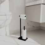GRANDMIX Stylish Standing Toilet Paper Stand in Simple Shape | Freestanding Bathroom Organizer for Multiple Papers | Modern Look Stand for Modern Bathrooms and Guest Restrooms - Image 4