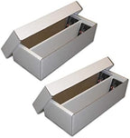 BCW Shoe Storage Card Box - 2 ct | Cardboard Box for Trading Cards, Gaming Cards, and Collectibles | Holds 1600 Standard Cards or 300 3x4 Toploaders | Gaming Card Organizer Box | Assembly Required by BCW