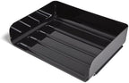 TRU RED Side-Load Stackable Plastic Letter Tray, Black, 12-Pack - Image 3