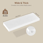 RALGEND Floating Shelves for Wall, 23.6" Wall Shelf Set of 3 with Invisible Brackets, 1.5" Thick Hanging Shelves Farmhouse Home Decor for Bathroom, Living Room, Bedroom, White 6301BJP3WT - Image 3