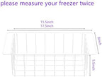 17.5 Inch Chest Freezer Organizer Storage Baskets Bins Metal Wire, Settle freezer chaos and reduce food waste effectively, Durable, Fully Use Space, Improve Air Circulate, 2 Pack - Image 7