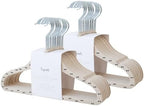 3 Sprouts Velvet Baby Hangers, Non Slip Slim, Double Dot Beige, 30 Pack by 3Sprouts