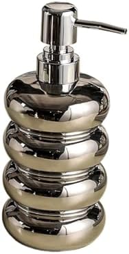 Soap Dispenser Creative Lotion Dispenser Bottle Detergent Body Wash Shampoo Laundry Detergent Hand Soap Press Empty Bottle Bathroom Soap Dispenser(Silver,7.3 * 3.5 * 3.5in) by Unknown