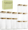 LIBWYS 12-Pack Glass Pantry Storage Jars with Bamboo Lids(0.76/1.22/1.67Qt) by LIBWYS