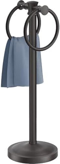 Hoimpro Hand Towel Holder Stand Bathroom Countertop Towel Bar Rack Black by Hoimpro