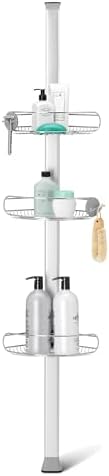 simplehuman 8' Tension Pole Shower Caddy, Stainless Steel and Anodized Aluminum by Unknown