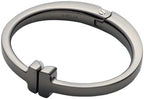 Purse Hook Hanger for Table (Modern) - Premium Bag Holder w/Ergonomic Bracelet Oval Design (Black) by iHELIA