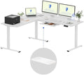 FLEXISPOT 71 x 63 Reversible L-Shaped Corner Standing Desk with Drawers by Unknown