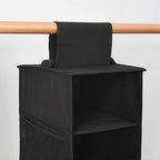 Berdeng Hanging Shoe Organizer for Closet with Side Mesh Pockets，Hat Racks for Baseball Caps，Shoe and Hat Holder & Storage，8-Shelf，Black，2 Pack - Image 7
