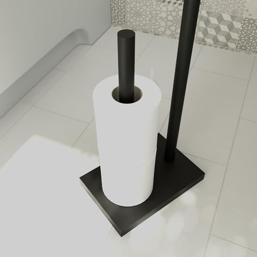 GRANDMIX Stylish Standing Toilet Paper Stand in Simple Shape | Freestanding Bathroom Organizer for Multiple Papers | Modern Look Stand for Modern Bathrooms and Guest Restrooms - Image 6