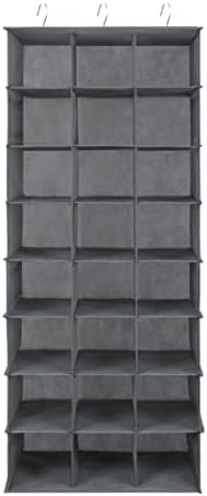 Libeder 24 Section Hanging Shoe Organizer & Storage for Closet, Grey - Image 3