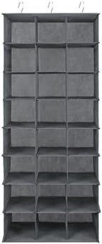 Libeder 24 Section Hanging Shoe Organizer & Storage for Closet, Grey - Image 3
