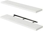 Fixwal Floating Wall Shelves for Decor (White, Set of 2, 47.2Inch) by Fixwal