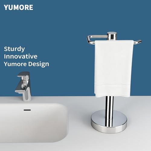 YUMORE Hand Towel Holder Stand Countertop, Pro Max Chrome - Image 2