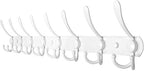 WEBI Coat Rack Wall Mount long,8 Tri Hooks for Hanging,30 inch Hook Rack Rail,Coat Hanger Wall Mounted for Clothes,Jacket,Hats,White by WEBI