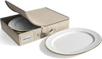 Sorbus Platter Storage Case for Dinnerware (1 Pack, Beige) by Sorbus