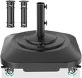 QZER Large Fillable Umbrella Base with 5 Wheels, Outdoor Umbrella Stand by QZER