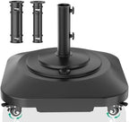 QZER Large Fillable Umbrella Base with 5 Wheels, Outdoor Umbrella Stand by QZER