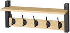 Sorbus Coat Rack Wall Mount with Shelf (Maple Wood, 24 Inch) by Sorbus