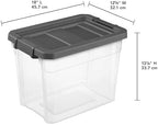 Sterilite Modular Stacker Box with Latching Lid, 30 Quart, 12-Pack - Image 2