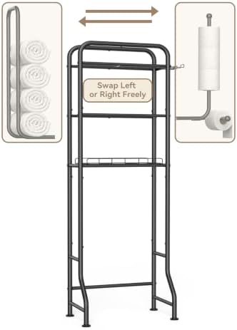 3-in-1 Over the Toilet Storage Rack, 3-Tier Toilet Organizer Shelf - Image 5