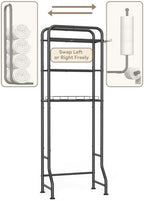 3-in-1 Over the Toilet Storage Rack, 3-Tier Toilet Organizer Shelf - Image 5