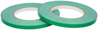 PackagingSuppliesByMail PSBM Poly Bag Sealing Tape, Green, 3/8 Inch x 180 Yards, 6 Pack, 2.3 Mil, Colored Sealer Tape for Dispenser Refill, Bags, Polybags, Wrapping, Freezer by PackagingSuppliesbymail