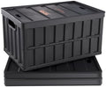 VEVOR 65L Collapsible Storage Bins with Lids 3 Packs, Stackable Crates by VEVOR