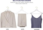 Amber Home 20 Pack White Wooden Coat Hangers with Gold Hook, Suit Hangers - Image 5