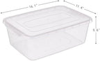 12 Packs Clear Storage Latching Boxes, 16 Quart Plastic Storage Latching Bin with Lid - Image 2