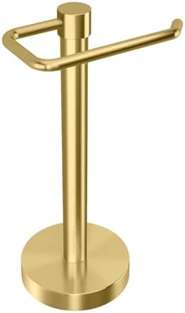 YUMORE Hand Towel Holder Stand Countertop Towel Rack Free Standing Towel Bar Hanger for Bathroom Kitchen (Gold) by YUMORE