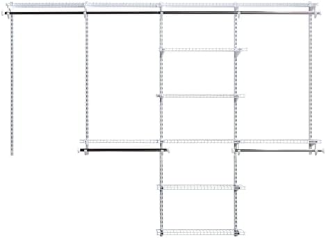 Rubbermaid Configurations Custom Closet Kit 4-8 Ft. Adjustable Metal Wire Shelving Titanium Finish Expandable Organization System Hardware Included for Home Closet/Pantry/Laundry/Mudroom - Image 4