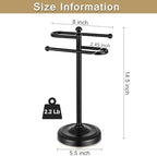 Hand Towel Holder Stand for Bathroom Countertop,S-Shape Bar,Black - Image 5