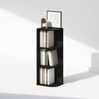 Furinno Reed Corner Shelf, 3-Tier Corner Bookshelf, Book Shelf, Corner Shelves, Storage Rack, for Organization and Storage, Home Office, Living Room, Blackwood - Image 4