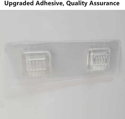 JiePai Acrylic Corner Shower Caddy Shelf with Hooks 4 Pack, Adhesive Wall Mounted Bathroom Shower Organizer for Inside Shower & Kitchen Storage, Space-Saving Design - Image 7