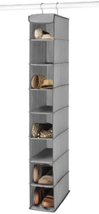 Whitmor 8 Section Hanging Shoe Organizer | Grey | For Closet | No Floor Space Required | Pack of 6 - Image 4