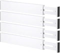 Bamboo Drawer Dividers, Adjustable Drawer Organizers, Fits 17.6–21" Drawers by Ryqtop