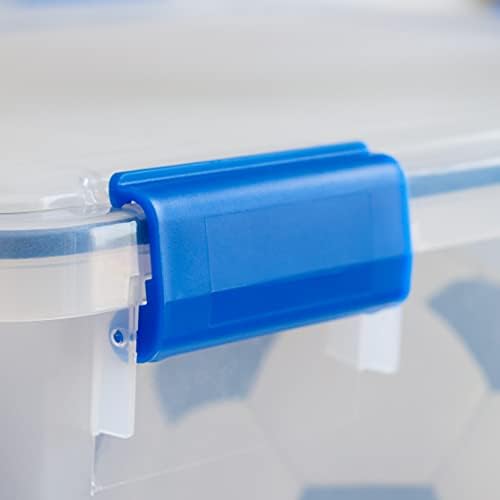 IRIS USA 3-Pack 74 Qt Storage Bins with Gasket Lids, Clear/Blue - Image 5