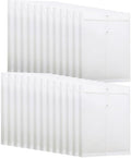 Plastic Expandable Envelopes Files Document Folders, for Letter A4 Size, with String Tie Closure - 1-1/4 Inch Expansion - for School Office & Home (White, Vertical) by WORPSON