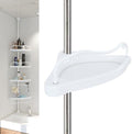 Corner Shower Caddy Tension Pole, 4 Adjustable Shelves, 39-125 Inch, White by EUIJOIP