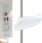 Corner Shower Caddy Tension Pole, 4 Adjustable Shelves, 39-125 Inch, White by EUIJOIP