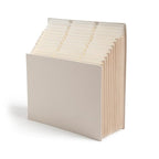 Smead Expanding 12-Pocket Stadium File, 12.75" x 13.75" x up to 11.75", Beige Natural Linen (70226) by SMEAD